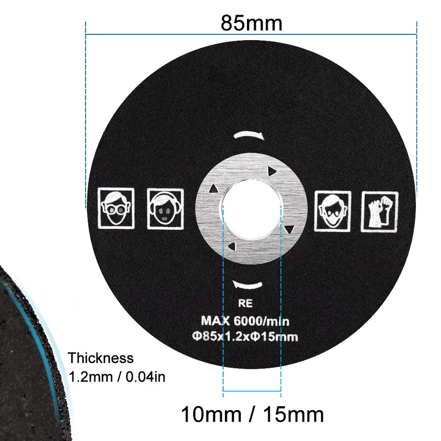 XCAN Mini Kreissägeblatt 85mm mit 10/15mm Aufnahme für Holzbearbeitung und Schleifarbeiten - Bild 4