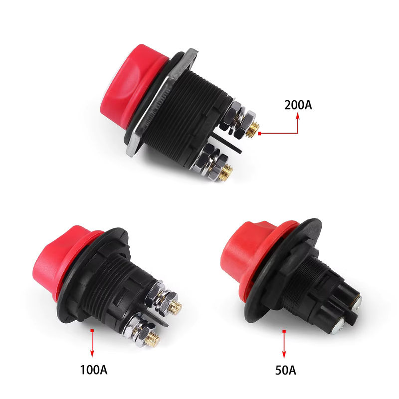 Dynoracing Batterie-Trennschalter Kit für Auto, Lkw und Boot, 12V DC, Farbe: Rot - Bild 3