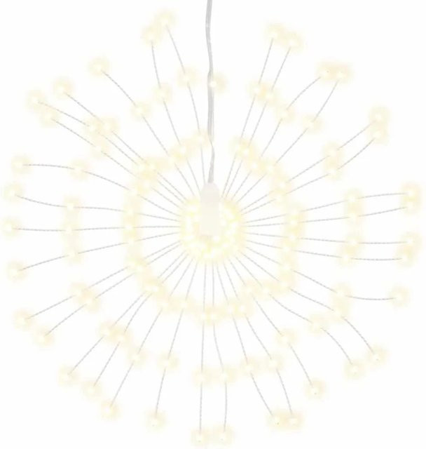 vidaXL Weihnachtsbeleuchtung Feuerwerk Set, 4 Stück, 140 LEDs, Warmweiß, Transparent/Weiß, Höhe: 17 cm - Bild 1