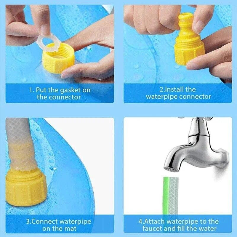 Rutschfeste und verdickte Haustier-Sprühmatte von Yiran Furniture für Hunde und Kinder, zusammenklappbarer Outdoor-Pool zur einfachen Reinigung - Bild 2