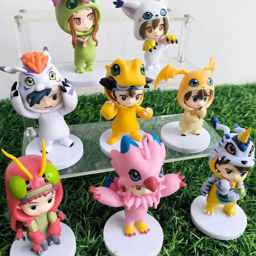 Bandai Digimon Adventure Chibi-Figurenset, 8-teiliges Set, Kunststoff - Bild 1