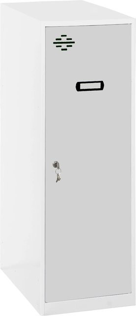 PROREGAL Schließfachwürfel AMEGO Spind mit Schließfach und Garderobe, Farbe: Grau-Weiß, H x B x T: 91,5 x 40 x 50 cm - Bild 1