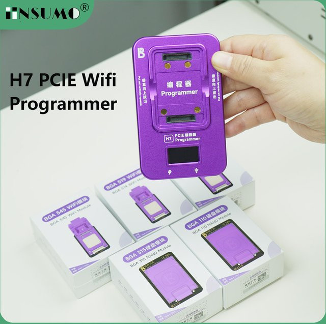 LuBan H7 BGA 110 315 210 PCIE Nand Programmierer für iPhone und iPad zur Kapazitätserweiterung und Datenüberarbeitung mit Wifi in Purple - Bild 1