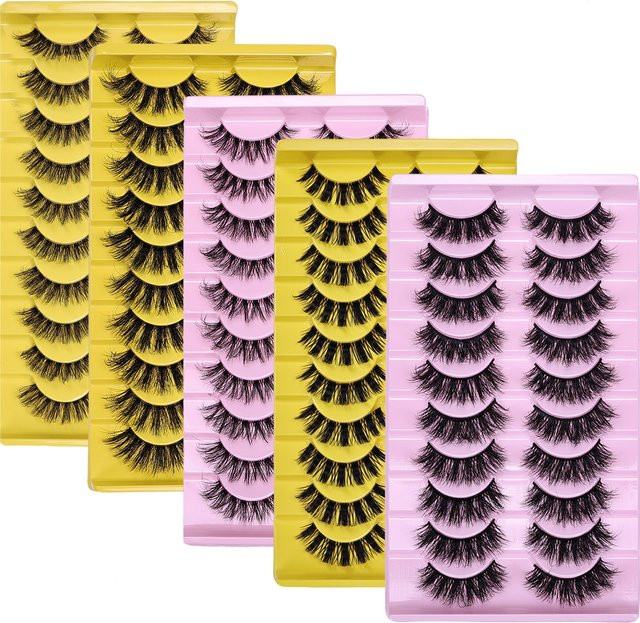 JIEFUXIN Künstliche Wimpern, Wispy Strip, Unisex - Bild 1
