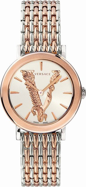 Versace Damenuhr, Analoguhr, Quarz, Edelstahl, 36 mm, Silber, 5 ATM - Bild 1