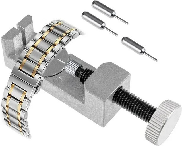 CAOWTAN Reparatur-Werkzeugsatz Uhrenarmbänder, Edelstahl, Schwarz - Bild 1