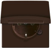 Busch-Jaeger Schuko-Steckdoseneinsatz IP44 braun - Bild 1