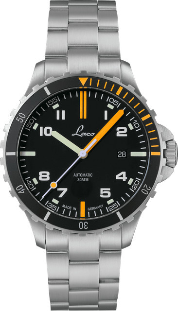 Laco Sportuhr, Automatik, Edelstahl, Schwarz, 42 mm, Unisex - Bild 1