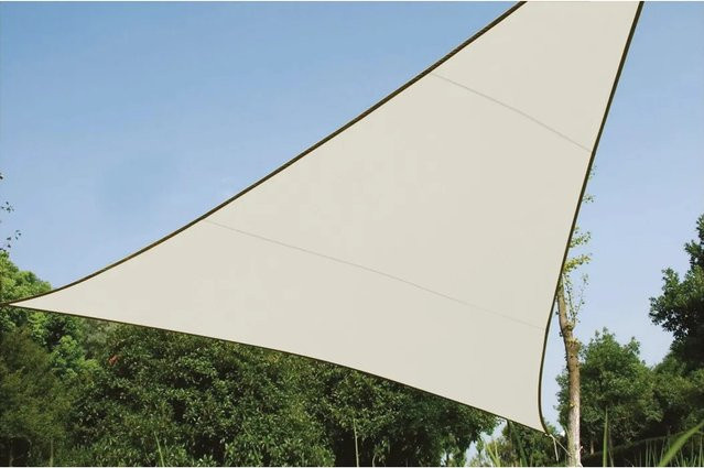 Perel Dreieck-Sonnensegel in Creme mit B/B/B: 360 x 360 x 360 cm - Bild 1