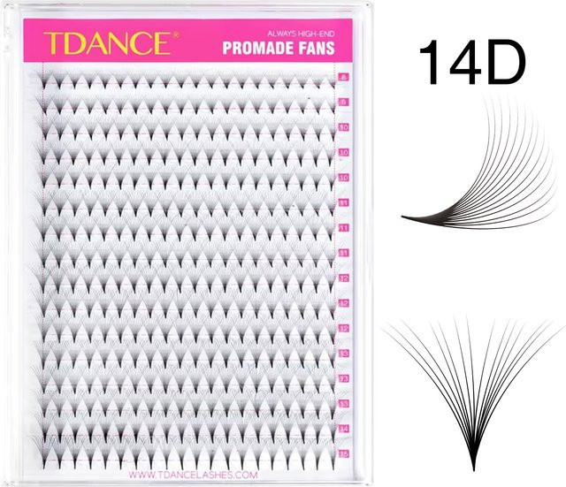 TDANCE 320 Volumen-Wimpern 14D, Matt, 16 Reihen - Bild 1