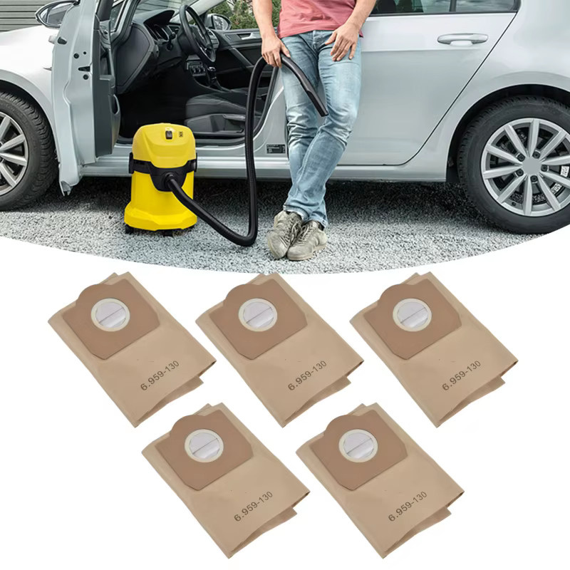 5 Stück Karcher Vliesfilterbeutel 6.959-130.0 für Trocken- und Nasssauger WD3200 WD3300 WD3500 in Grün - Bild 6