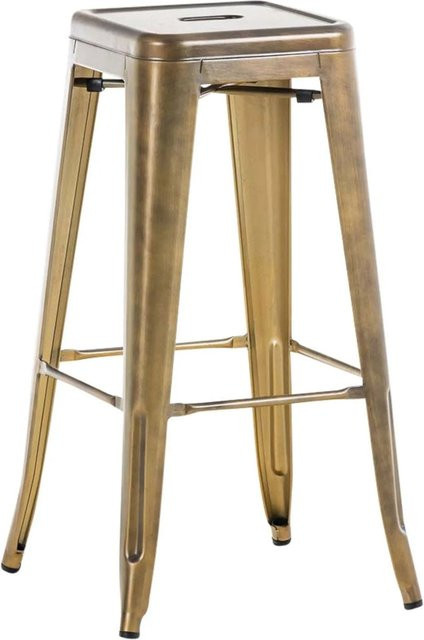 DELUKE Barhocker MILAN Gold Metall Barstuhl ohne Lehne im Industrial-Design - Bild 1