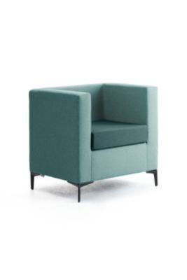 Leyform Sessel mit Armlehnen in Dunkelpetrol und Hellpetrol, B: 72 cm, T: 60 cm, H: 73 cm - Bild 1