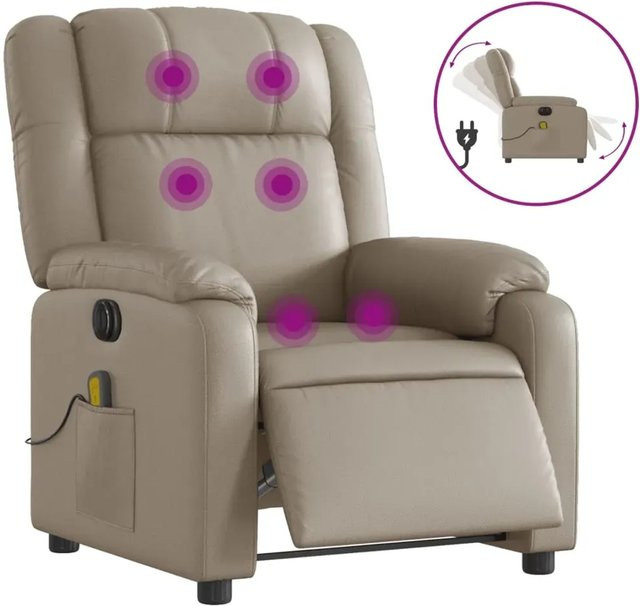 vidaXL Massagesessel Elektrisch Modell 3 in Cappuccino-Braun aus Kunstleder - Bild 1