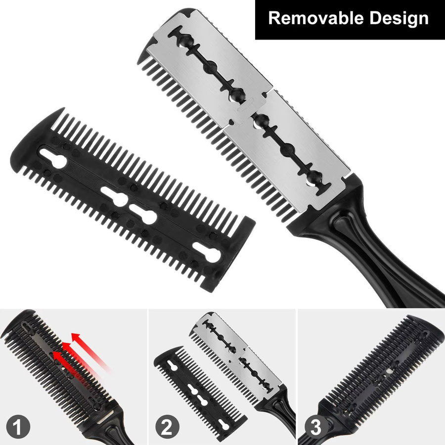 BARBERTOP Haarschneidekamm mit Rasierklingen, Unisex - Bild 2