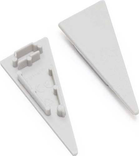 Brumberg Endstück aus Kunststoff in Weiß oder Silber, B: 55 mm, H: 23 mm - Bild 1