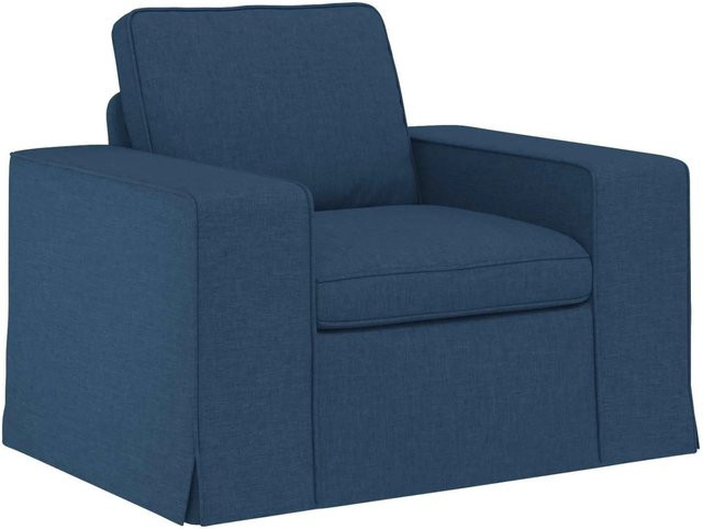 vidaXL Sofa Blau mit Stoffbezug und Metallrahmen B/T/H: 103 x 80 x 82 cm - Bild 1