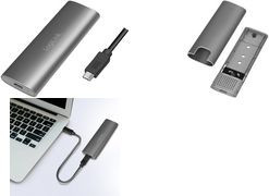 LogiLink M.2 SSD-Gehäuse UA0389 für NVMe und SATA, USB 3.2 Gen 2 mit USB-C, Silber - Bild 1