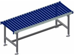 Rocholz Rollenbahntisch SYSTEM 2000 höhenverstellbar und rollbar, B/T/H: 195,5 x 64,0 x 69,0-96,0 cm - Bild 1