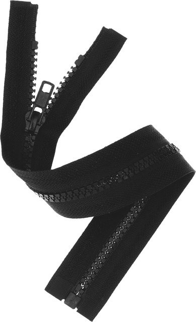 Rico Design Kunststoff Reißverschluss 5mm in Schwarz, Länge: 22 cm - Bild 1