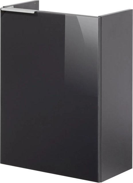 Fackelmann Waschbeckenunterschrank SBC Gäste Bad Anthrazit mit Glasfronten B/H/T: 44 x 60 x 24,3 cm - Bild 1