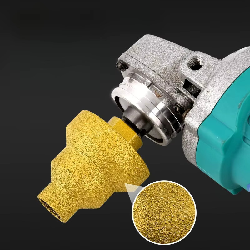 WIDEEP Diamant-Lötkegel-Reibahlen-Bohrer-Set in Gold mit M10-Gewinde zum Bohren und Trimmen von Ziegeln und Marmor - Bild 3