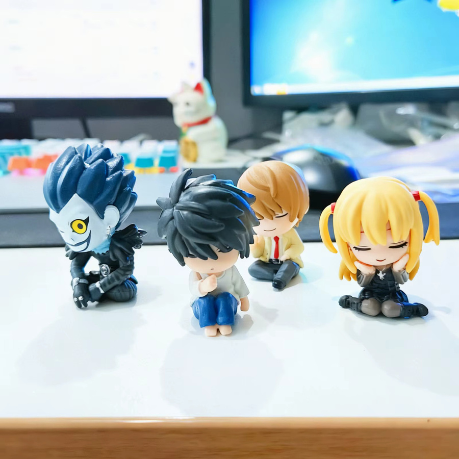 NewBiFo Death Note Figuren, Light Yagami, Amane, Misa, Ryuk sitzend und wartend, Sammlerstücke - Bild 2