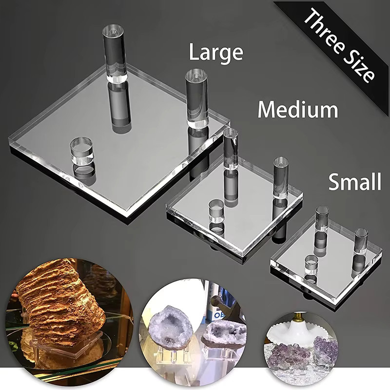 Velishy Acryl-Display-Ständer in Transparent für Mineralien, Gesteinsproben und Schmuck - Bild 2