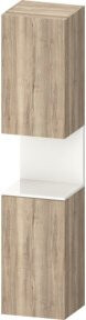 Duravit Hochschrank Qatego in Weiß mit Eiermarmor-Optik, B/T/H: 40 x 36 x 176 cm - Bild 1