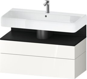 Duravit Waschtischunterschrank Qatego Wandmontiert Weiß Hochglanz B/T/H: 99 x 47 x 59 cm - Bild 1