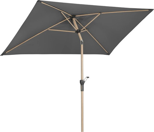 Schneider Marktschirm Anthrazit mit Knickfunktion und UV 50+ Schutz, B: 230 cm, T: 150 cm