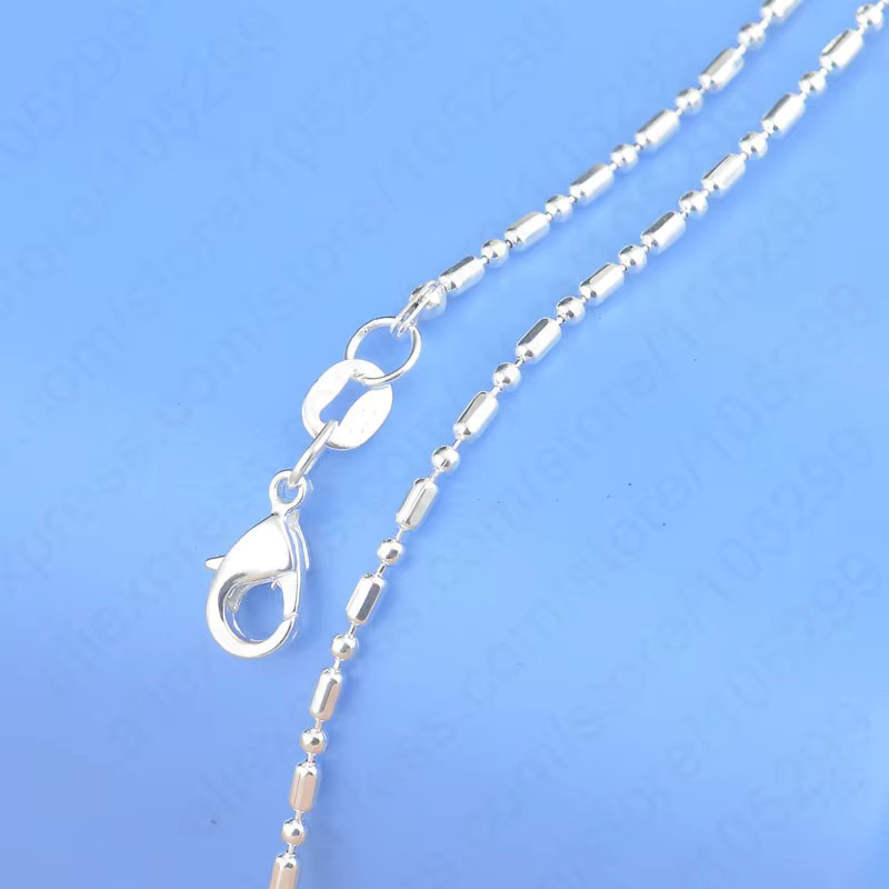 YAAMELI Halskette 925 Sterling Silber, Perlenkette, Unisex, 40-76 cm - Bild 2