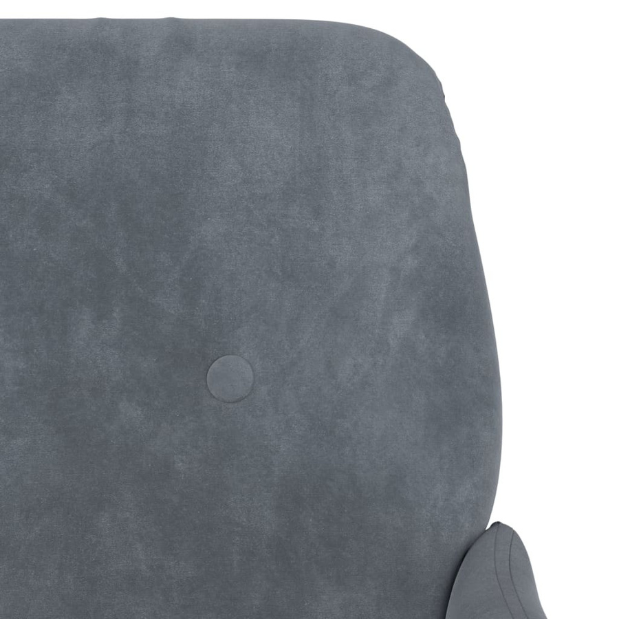 vidaXL Sessel aus Samt in Dunkelgrau, B/T/H: 62 x 79 x 79 cm - Bild 5