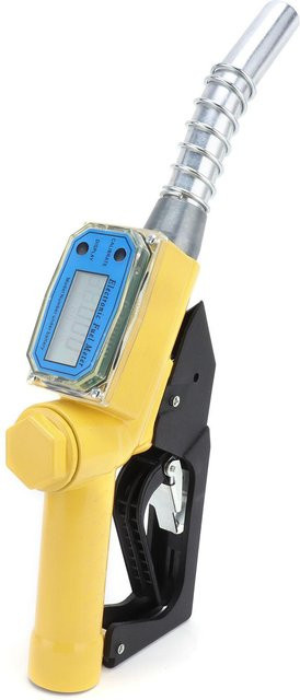 Manuelle digitale Zapfpistole mit Durchflussmesser für Heizöl, Diesel, Kerosin und Benzin in Gelb aus Aluminium - Bild 1