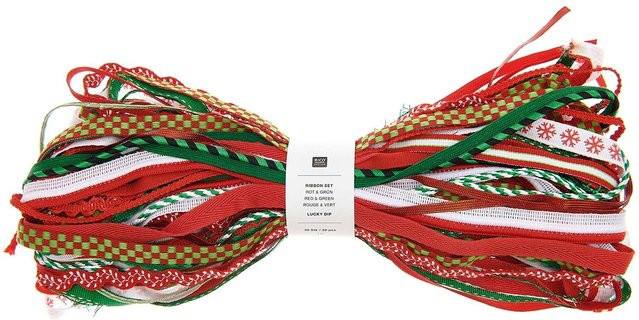 Rico Design Bänder-Set Lucky Dip, 30-teilig, Rot-Grün-Multicolor aus Polyester - Bild 2