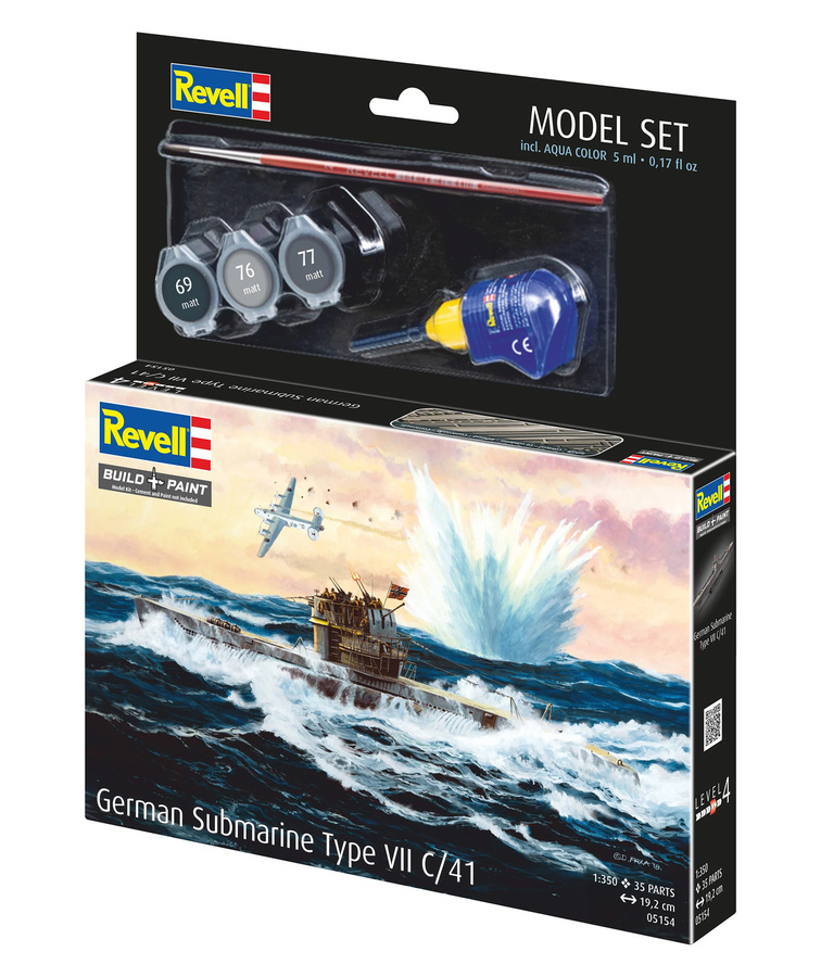 Revell German Submarine Typ VII C/4, Model Set - Bild 3
