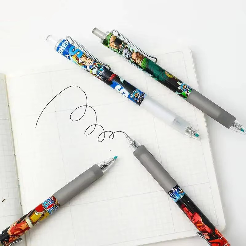 Bandai One Piece Anime Metall-Gelstift mit schwarzer Tinte und 0,5 mm Spitze für Schüler und kreative Schreibwaren - Bild 2