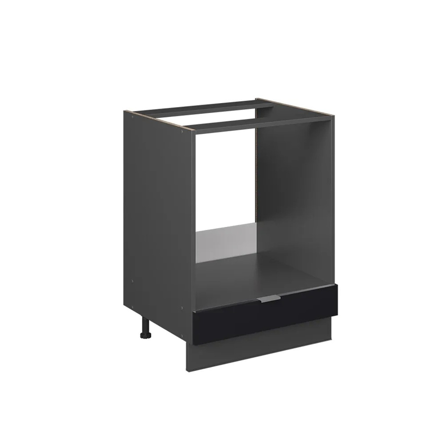 Vicco Herdumbauschrank Fame-Line Anthrazit Schwarz gestreift mit Soft-Close-Scharnieren Breite: 60 cm, Höhe: 82 cm, Tiefe: 51,6 cm - Bild 3