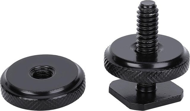 DIYelecs Blitzschuh-Montageadapter für Kamera und Camcorder mit 1/4 und 3/8 Zoll Stativschraube, Schwarz - Bild 1