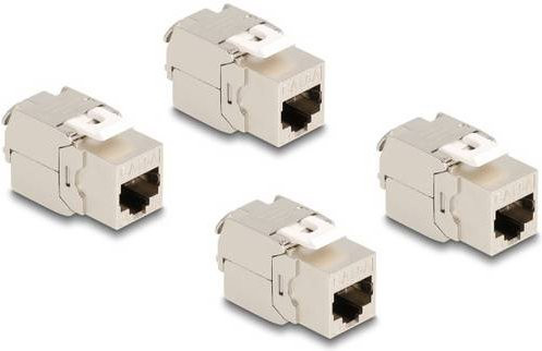 Delock 86050 RJ45-Einbaumodul Keystone CAT 6a Ethernet/LAN in Silber - Bild 1