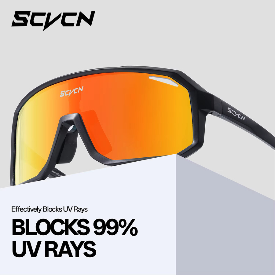 SCVCN Sportsonnenbrille, Unisex, Vollrand, Kunststoff - Bild 4