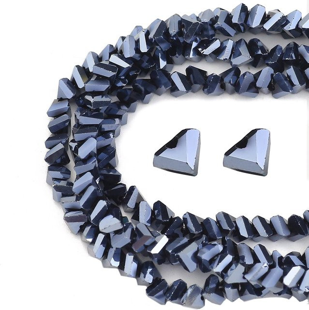 JHNBY Kristall Spacer, Schwarz, Dreieckig, 4/6mm, Unisex - Bild 1