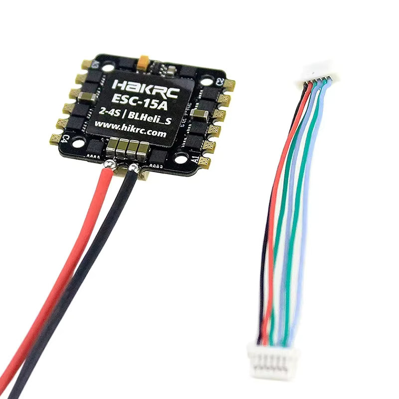 HAKRC 4 in 1 BLHeli_S ESC 15A 25A 2-4S Dshot600 für RC FPV Racing Drone, Schwarz, 20x20mm - Bild 1