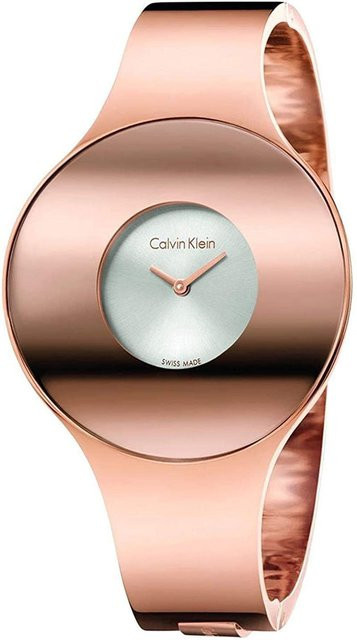 Calvin Klein Damenuhr, Quarz, Edelstahl, Silber, Roségold, 38 mm - Bild 1