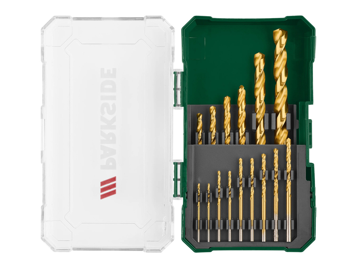 Parkside HSS-Spiralbohrer-Set, Steinbohrer-Set, Holzbohrer-Set und Bitschrauber-Set PBB 4 C2 in Multicolor, 15-teilig - Bild 2