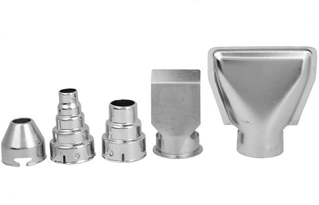 TOMTOP 5-teiliges Düsen-Set aus Edelstahl für Heißluftpistolen in Silber - Bild 1