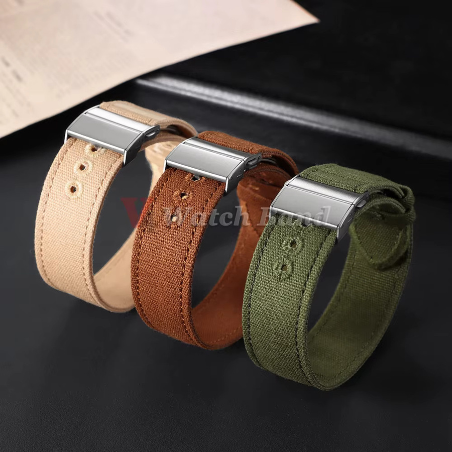 Uhrenarmband Nylon, Faltschließe, Edelstahl, Herren - Bild 2