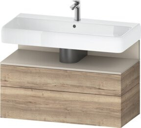 Duravit Waschtischunterschrank Qatego in Braun, Wandhängend, B/T/H: 99 x 47 x 59 cm - Bild 1