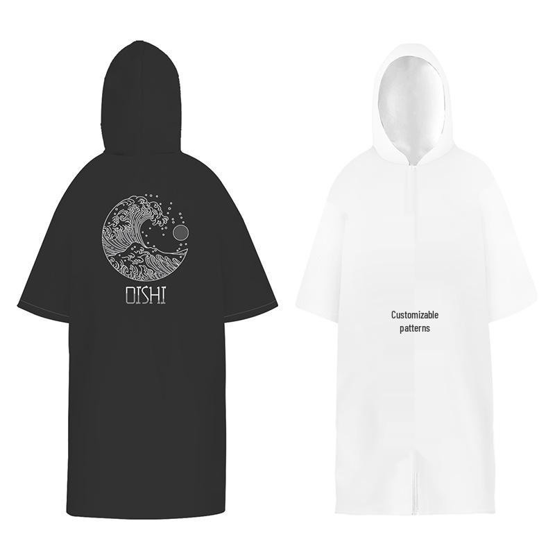 HomeHarmony Schnelltrocknender Surf- und Tauch-Poncho mit Reißverschluss, Strandtuch B/H: 110 x 78 cm - Bild 3