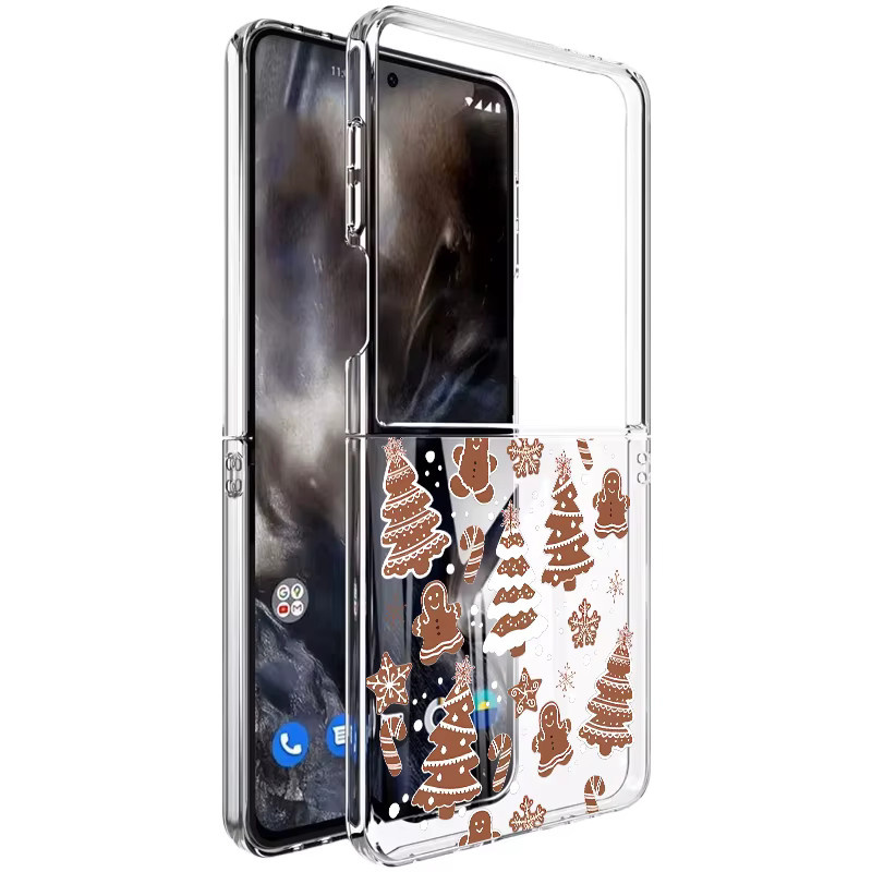 Samsung Galaxy Z Flip Handyhülle mit Cartoon Weihnachtsbaum Design in Transparent - Bild 3
